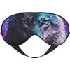 TZTTZT Maschera per dormire con lupo del cielo viola, maschere per dormire su entrambi i lati, maschere per il sonno per donne e uomini, coperture oscuranti per dormire, viaggi