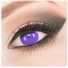 Meralens Lenti a Contatto Colorate Sharingan viola,violet rinnegan 14mm- con porta lenti a contatto - ideali per Manga Anime Cosplay Halloween - Durata 1 Anno 1 Coppia (2 pezzi) senza correzione