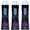 DUREX Set di 3 gel lubrificante Perfect Gliss, lubrificante setoso e scorrevole, 50 ml