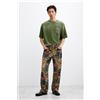 Desigual, Pantaloni di jeans stampati Mickey, Uomo, Cotone, Nero, 28