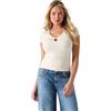 Guess Top Emmie a maniche corte Eco da donna, Ostrica Perla, S