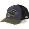 Von Dutch Cappellino Trucker con rete, design vintage, pannello Navy e verde militare, regolabile