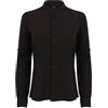 Henbury - Camicia con colletto alla coreana e maniche ripiegabili - Donna (S) (Nero)