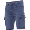 NSTF Bermuda Jeans Elasticizzato Taglie Forti Uomo Tasconi Fino alla 66 Denim No Maxfort (60, Denim)