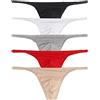 Golirsteca Perizoma da uomo in cotone a vita bassa con rigonfiamento, perizoma, perizoma, Nero/Bianco/Grigio/Rosso/Colore della pelle, Small