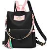 CYchen Borse Spalla Zaino Donna, Borsa Zainetti Elegante, Nero Zainetto Impermeabile in Nylon, Zaini Piccolo Antifurto da Donna, Università Pelle Tracolla a Zainetto per Shopping Scuola Viaggio Lavoro