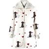 Daunex Vestaglia Donna disegno cagnolini Best Friends in morbido pile taglia L