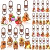Dermalyx 30 pezzi Capybara carini Portachiavi Dolci Accessori Borsa Portachiavi Per Donne Amiche Capybara Cera Portachiavi Regalo Compleanno