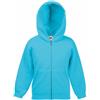 Fruit of the Loom - Felpa Aperta con Cappuccio - Bambino (9-11 Anni) (Azzurro)
