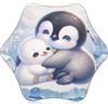 CHIFIGNO Simpatico ombrello a forma di pinguino per bambini, ragazze e ragazzi, con striscia riflettente, antivento, per pioggia, con angoli arrotondati, senza pizzicare, anti-UV, ombrello per sole