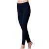 JADEA Leggings Donna Offerta Due Pezzi, Anche Taglie COMODE, Leggings Invernale Cotone Elasticizzato Soft Cotton 4800 (2 Pezzi Nero, 42-M)