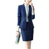 ShiFan Tailleur Donna Elegante Cappotto Ufficio Business Blazer Top Corto Ol Giacca da Abito Blu 1 M