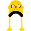 Concept One Adventure Time Beanie Hat, Jake The Dog Peruvian Winter Knit cap with Tassels Berretto, Giallo, Taglia Unica Unisex-Adulto