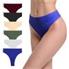 GAREDOB Perizoma a Vita Alta per Le Donne Pack 6 Plus Size Biancheria Intima Traspirante Morbido Elastico Cotone Spandex Mutandine Senza Cuciture