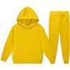Generisch Completo invernale per bambini e neonati, ragazzi e ragazze, con maglietta a maniche lunghe, pullover e pantaloni, giallo., 10-11 Anni