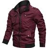 Vhersily 2025 Giacca Bomber Uomo, Giubbotto Antivento Leggere Giacche Jacket Cappotto Giubbino College da Lavoro per Tempo Libero, per Scooter, Motociclisti, Touring, Antisporco e Idrorepellente