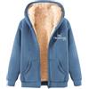 Générique Cappotto da donna invernale caldo, cappotto da donna, interno in pile, tinta unita, per attività ricreative, cappotti stampati con felpa con cappuccio con due tasche per esterni, giacca spessa giacche