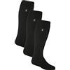 HEAT HOLDERS - 3 paia di calze termiche nere alte al ginocchio | uomo e donna | calzini caldi extra spessi per stivali invernali, Nero , 6-11