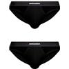DSQUARED2 Slip Twin Pack Brief DCX200070 (IT, Testo, XL, Regular, Regular, 001 - Nero)