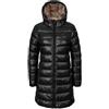 Blauer Giubbino lungo Impermeabile Trench Imbottito in ovatta da donna, MICRO RIP, modello ADELAIDE 25WBLDK02069 (IT, Testo, L, Regular, Regular, 999EI NERO interno beige)