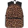 PartyUnix Zaino casual con stampa leopardata ghepardo, leggero e confortevole, grande capacità, adatto per scuola, lavoro, viaggi, Nero , Taglia unica