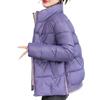 Goolecrimp Cappotto Invernale da Donna con Cerniera Intera Trapuntato Pesante Parka soffice Caldo Imbottito con Tasche Corto alla Moda Sottile (Viola,L)