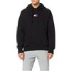 Tommy Jeans Felpa con Cappuccio da Uomo Tjm Tommy Badge, Nero, S