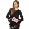 Mamatayoe Top Pitti per Donna, Manica Tre Quarti, Scollo Rotondo, Nero, Taglia M
