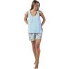 ADMAS Classico Pigiama senza maniche classico Cashmere da donna, blu, M