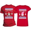 Overthetee Coppia Tshirt Natale Uomo Donna - Buon Natale Dab - Dabbare - Santa Claus - Unicorno - Ragazzo - Ragazza - Maglietta Natalizia - Coordinato