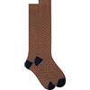 Gallo Calze lunghe donna cotone beige fantasia pois