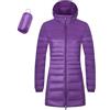 Generico Blauer Donna Giubbotto Piumino Donna Taglie Forti Piumino leggero oversize da donna con cappuccio tinta unita oversize Piumino Donna Con Cappuccio Piumino Donna Bianco (Wine, XL)
