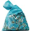 Maya Star Borsa da polso impermeabile con motivo kimono giapponese alla moda, borsa a mano con nodo, borsa portatile da donna (fiori di albicocca), multicolore, M
