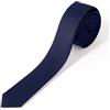 Puistr Cravatte skinny nere per uomini e donne tinta unita puro 4 cm (4 cm) tinta unita formale sottile cravatta, Blu navy, Small