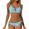 Generico Costume Donna Due Pezzi Bikini Donna Mare Curvy Triangolo Costumi Da Bagno Perizoma Nuoto 2 Piscina Top Pantaloncini A Fascia Ferretto Xs Taglie forti Imbottitura Vita Alta Pantaloncino Imbottito Con