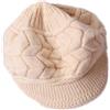 YILWPV 2 pezzi inverno donna cappello a tesa larga mantieni caldo berretto lavorato a maglia cappelli femminili berretti elastici alti tinta unita Per Invernale(Color 3)