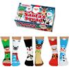 United Oddsocks Santa's Squad Calzini per bambini, numero 30,5-38,5, multicolore, confezione da 6 pezzi
