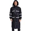 TiaoBug Impermeabile Unisex Uomo Donna Tuta Antipioggia Riflettente Giacca Impermeabili di Sicurezza da Lavoro Alta Visibilità Impermeabile Poncho Mantelle Riutilizzabili Nero XL