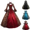 Yekdmxop Costume da Halloween Palazzo Rinascimentale Gotico Abito da Cocktail Lungo Stile Irlandese Abito Cerimonia Curvy Slim Fit Maxi Abito da Principessa per Il Rinascimento per Carneval Halloween Feste