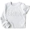 SosnSusn Felpa Personalizzata - Felpa Personalizzabile Girocollo uomodonna Cotone Tinta Unita con Testo- Futura Sposa Regalo Bride
