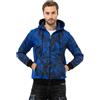 Cipo & Baxx Felpa da uomo con cappuccio - Elegante maglione in stile moderno casual streetwear con cerniera e cappuccio per tutti i giorni, tempo libero e feste, Cl559 blu sax, L