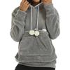 KBOPLEMQ Kangaroo - Maglione da donna con borsa per cani e gatti, con cappuccio, grande tasca, con cappuccio, per cani, animali domestici, a maniche lunghe, autunno, inverno, Nero , XL