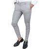 Cristiano Battistini Pantaloni Uomo Slim Fit Casual Eleganti in Cotone (54, Grigio Chiaro)