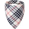 ICEMOOD Bandana a Plaid per Cani, Sciarpa per Cuccioli con Chiusura a Pressione Regolabile, Cotone Morbido e Traspirante, Lavabile, per Cani Piccoli e Medi da 3 a 14 kg, Beige
