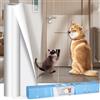 Zaxiva Protezione Divano Graffi Gatto, 43X500CM Protezione antigraffio per gatt, Autoadesive Trasparente Antigraffio Gatto Divano, Nastro Adesivo Antigraffi per Cani, PVC Anti-Graffio Protector