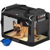 CADOCA® Trasportino Cane & Gatto XXL 92x64x64cm Box Animali Domestici Media Grande Taglia Viaggio Gabbia Trasporto Traspirante