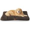 Bedsure - Cuccia impermeabile per cani, L, materasso lavabile in tessuto Oxford, cuscino per cani resistente all'acqua, per gabbie, marrone, 111 x 89 x 10 cm