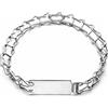 BSSTORE Collare Per Cani A Scaletta In Acciaio Nichelato Tipo Leggero Con Anello E Targhetta Identificativa (cm45)