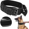 AKOFIC Collare Tattico Cane Regolabile con Maniglia di Comando, Collare per Cani Militare in Nylon con Fibbia in Metallo, Imbottito Riflettente Collare per Cani di Taglia Media e Grande Addestramento
