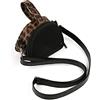 FUNAT Borsa per Il Trasporto di Piccoli Animali Domestici, Borsa per Porcellino D'India con Stampa Leopardata Tridimensionale in Pelle PU Traspirante